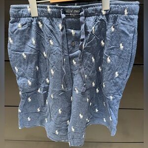 Men's Polo Ralph Lauren Navy Logo Lounge Shorts Medium